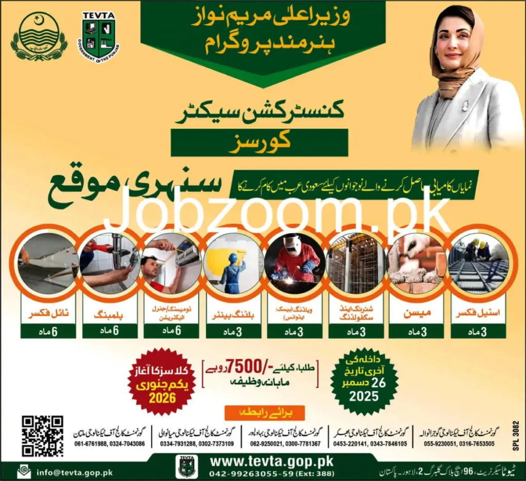 CM Maryam Nawaz Hunarmand Program